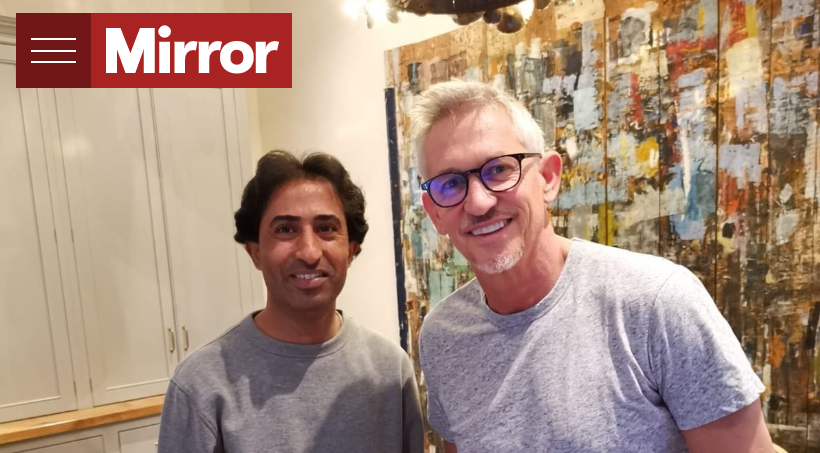 Refugees at Home Guest Rasheed, with host Gary Lineker